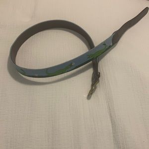 Smathers & Branson Needlepoint Belt. “Golfing Gator”.